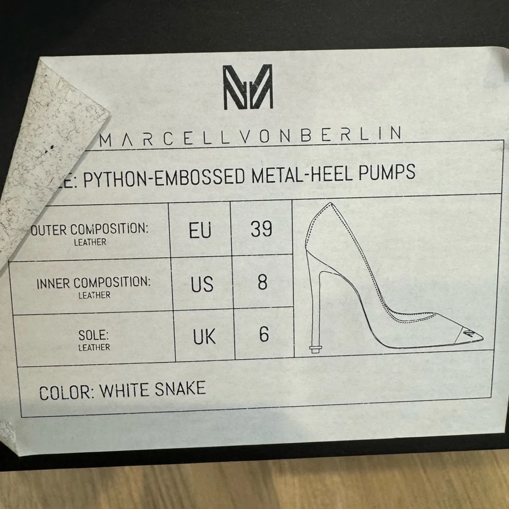 Marcell von Berlin Designer Snakeskin High Heels - Picture 6 of 6